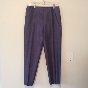 Purple silk capris